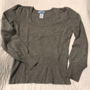 U-Knit Pure Cashmere Gray Sweater L